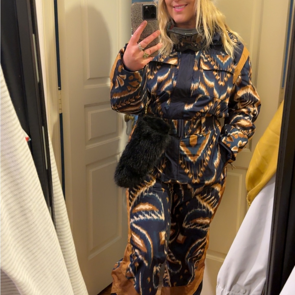 Farm Rio Snowsuit Apres Ski Coat Jacket one piece XL awesome!! skiwear - Picture 5 of 9
